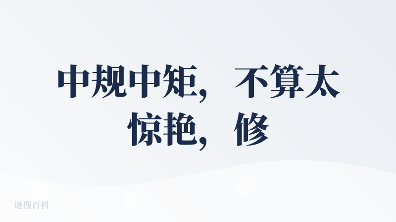 中规中矩，不算太惊艳，修改bug不尽如人意