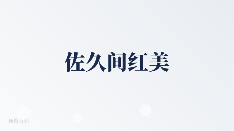 佐久间红美