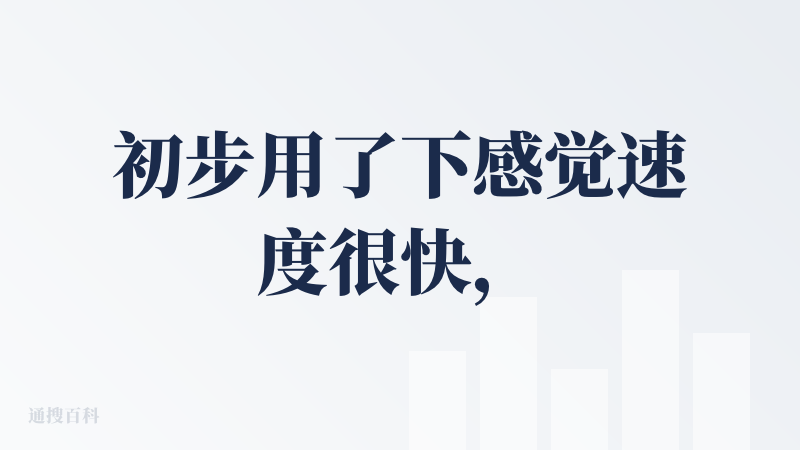 初步用了下感觉速度很快，吐的嗖嗖嗖的