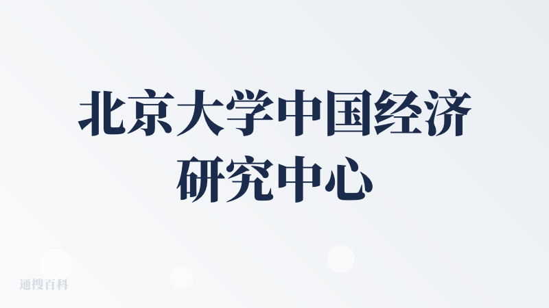 北京大学中国经济研究中心