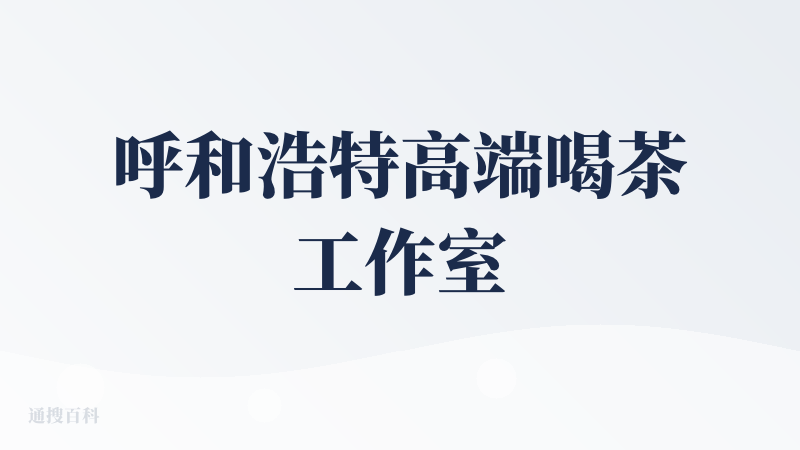 呼和浩特高端喝茶工作室