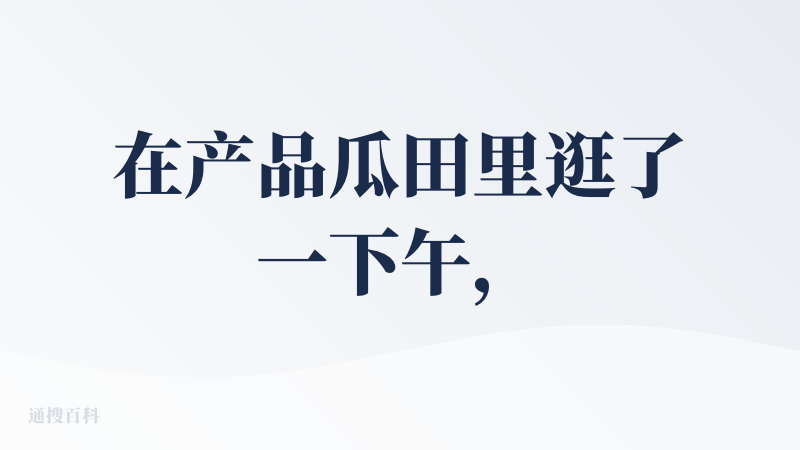 在产品瓜田里逛了一下午，写了几条查评后，才敢来这留言。