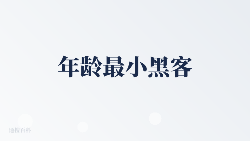 年龄最小黑客