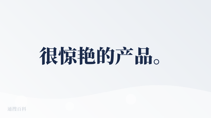 很惊艳的产品。