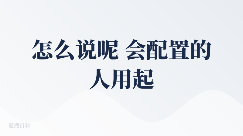 怎么说呢 会配置的人用起来真的是很爽。 但是真建议官方给教程详细一点