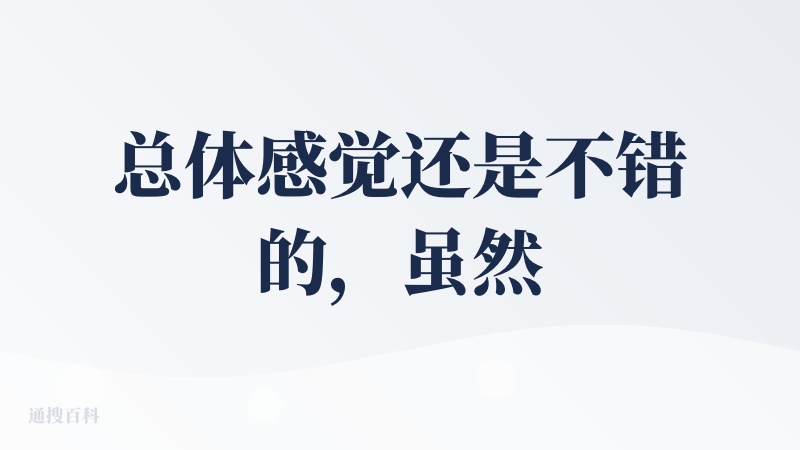 总体感觉还是不错的，虽然还没有深度使用