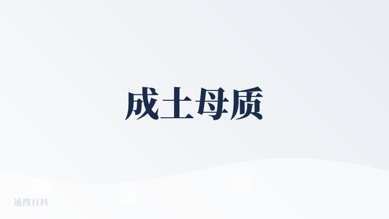 成土母质