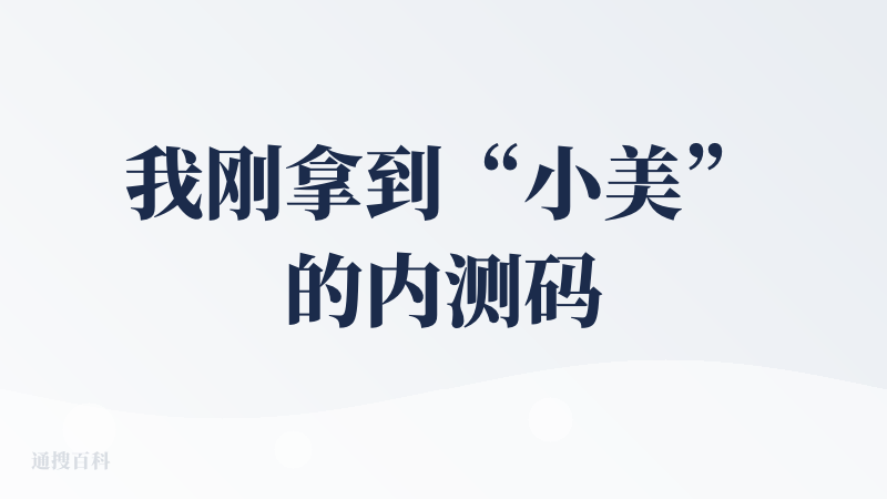 我刚拿到“小美”的内测码！准备在午饭后用它点一杯咖啡。
