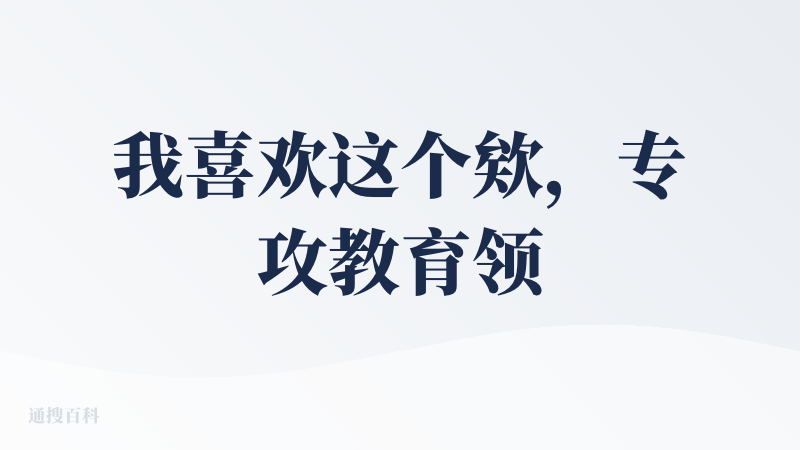 我喜欢这个欸，专攻教育领域，特别是义务教育，这个切入很好