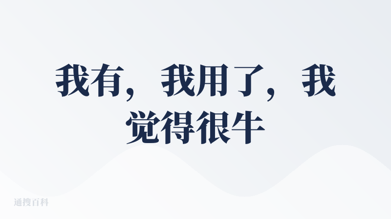 我有，我用了，我觉得很牛逼。