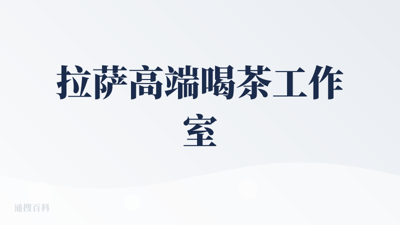 拉萨高端喝茶工作室