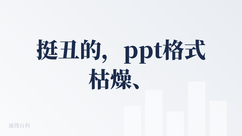 挺丑的，ppt格式枯燥、基本字符格式没弄好、内容理解中规中矩，没必要使用