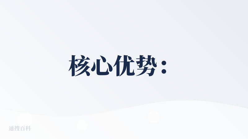 核心优势：