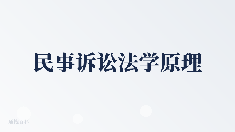民事诉讼法学原理