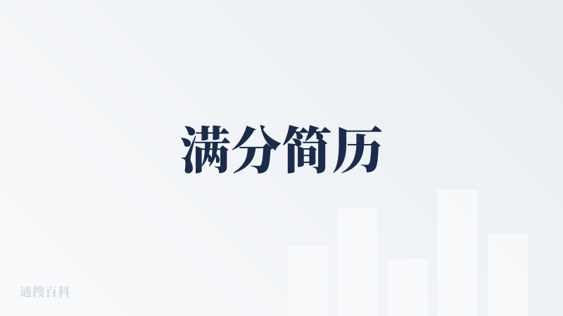 满分简历