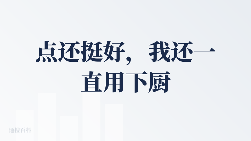 点还挺好，我还一直用下厨房的理由就是不愿意滑来滑去看视频，但问题在于太慢了，不如自己稍微写个提示词，然后直接在Chatb