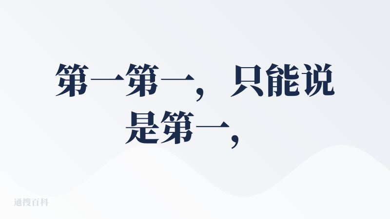 第一第一，只能说是第一，领先