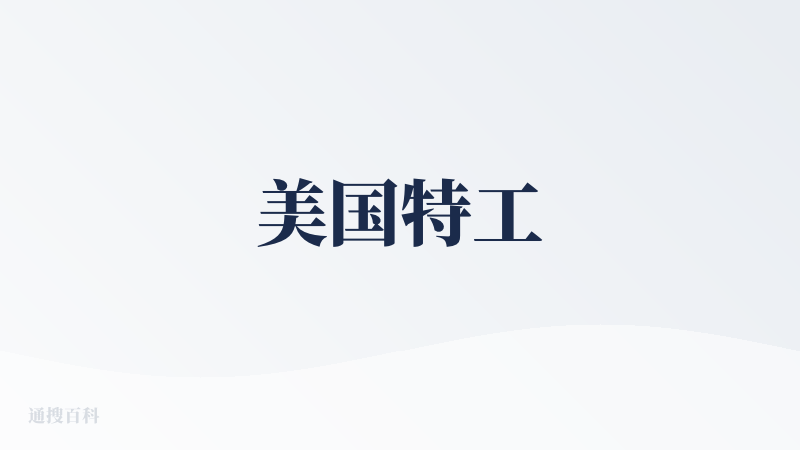 美国特工