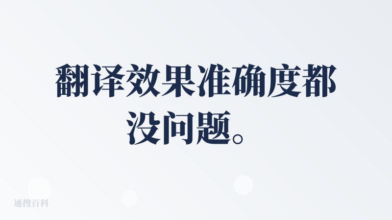 翻译效果准确度都没问题。很适合出国旅行，外语对话日常交流，或者看外语视频时的翻译。