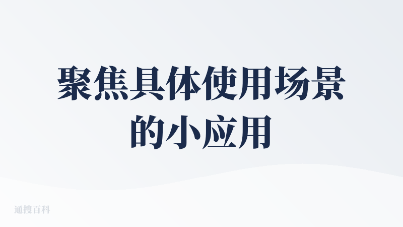聚焦具体使用场景的小应用，没有什么太大的新意和竞争力