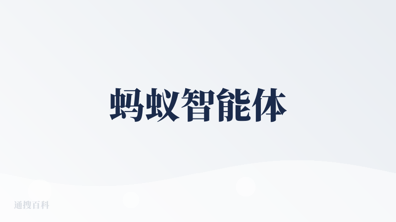 蚂蚁智能体