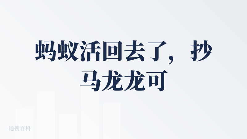 蚂蚁活回去了，抄马龙龙可还行。一切都显得毫无创新，只是响应速度比马卡龙快一点，稳定性上比马卡龙强一点，但这是大厂产品理所