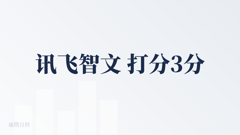 讯飞智文 打分3分