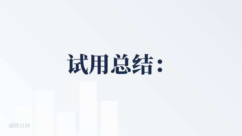 试用总结：
