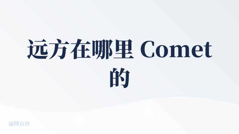 远方在哪里 Comet的未来 在于能否从一个记录工具 进化为一个决策支持系统 它不仅要告诉我们发生了什么 更要帮助我们理