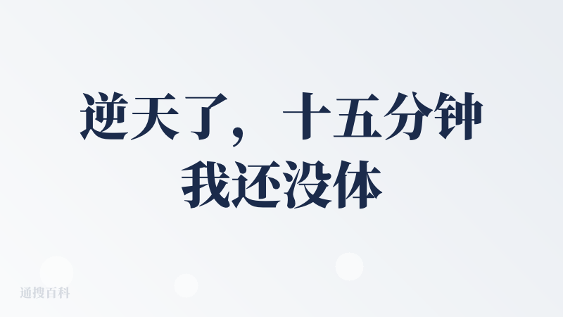 逆天了，十五分钟我还没体验够呢。看得出来吐字很慢，或许资源确实比较紧凑。但是我希望讲解的语气可以正式一点，不知道的还以为