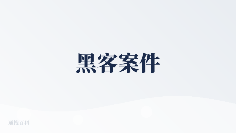 黑客案件