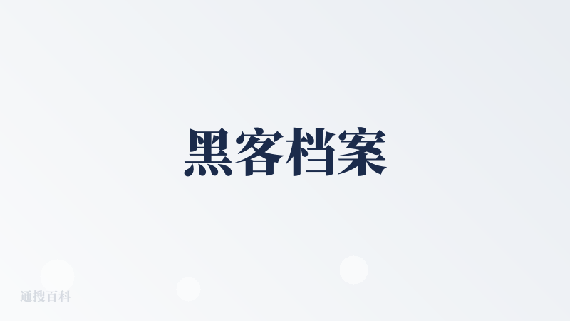 黑客档案