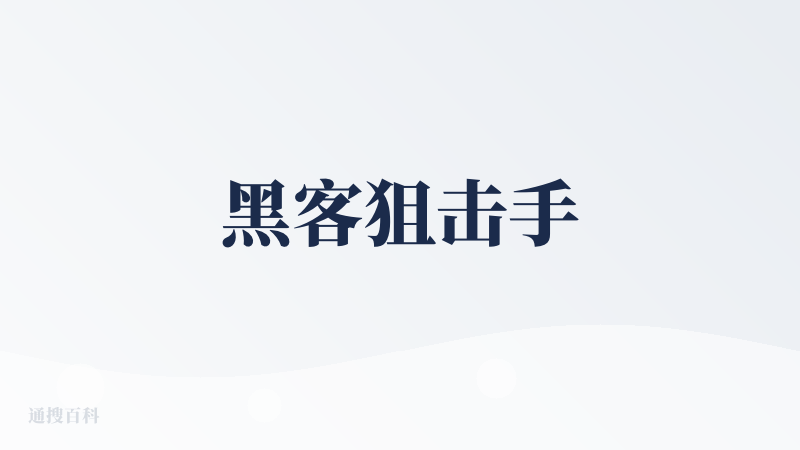 黑客狙击手