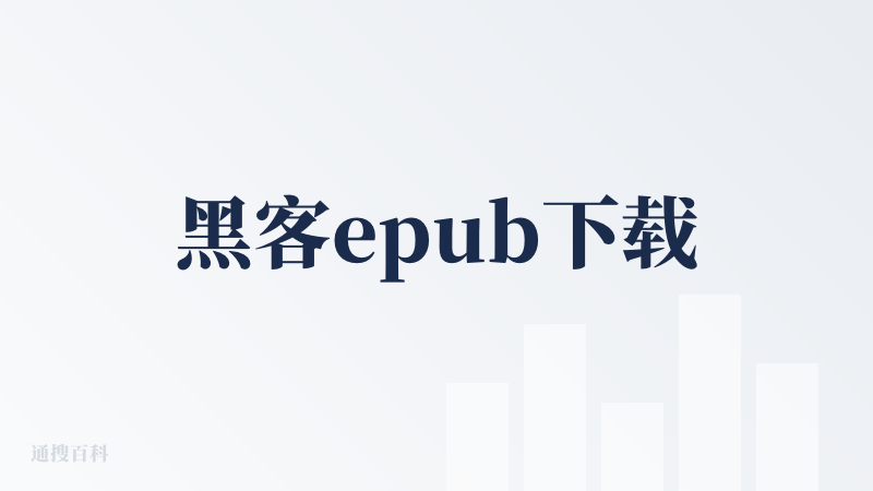 黑客epub下载