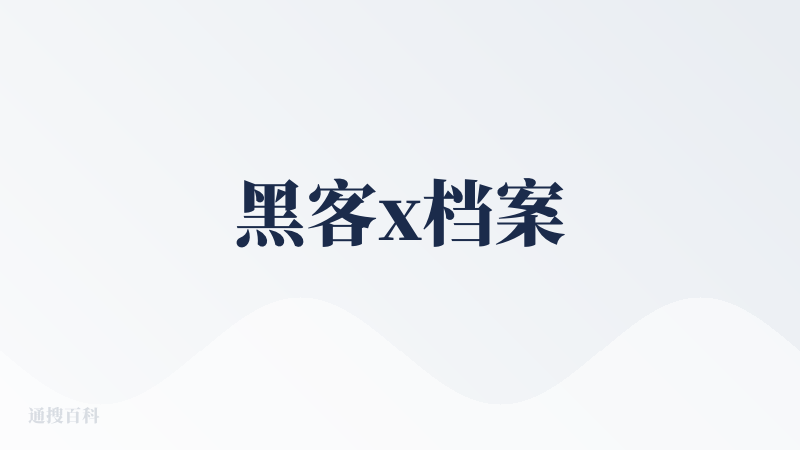 黑客x档案