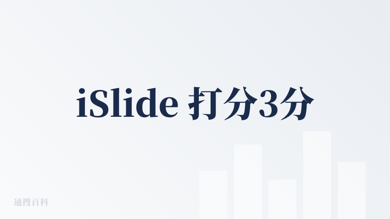 iSlide 打分3分